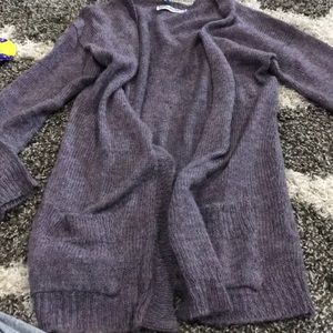 Purple cardigan